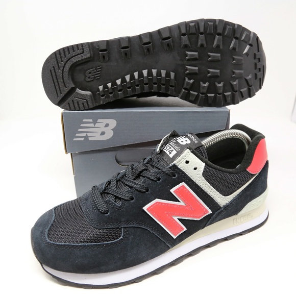 new balance 574 black pink